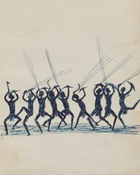 Kwatkwat-Leute - (Aborigines kämpfen) Skizzenbuch hauptsächlich über Aktivitäten der Aborigines und Weißen